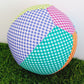 COLOURFUL GINGHAM Balloon Ball Cover - Balloon Balls - Sensory Baby / Toddler / Kids Balloon Play - Handmade Fabric Balloon Cover