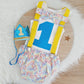 COLOURFUL print Boys 1st Birthday Outfit, Size 0