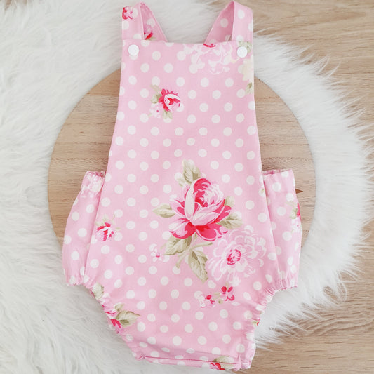 ROSES Handmade Romper Baby / Toddler / Child Clothing / Birthday Outfit, Size 2