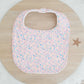 PINK SPECKLE Small Feeding Bib - Organic Bamboo Backed, Ultra Absorbent Bib