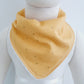 WARM YELLOW SPARKLER Bandana Dribble Bib - Bamboo Backed Ultra Absorbent Bib