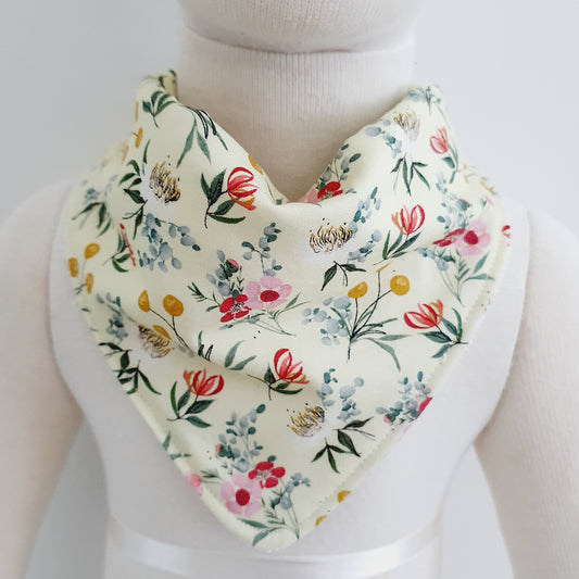 NATIVE FLORAL Bandana Dribble Bib - Bamboo Backed Ultra Absorbent Bib