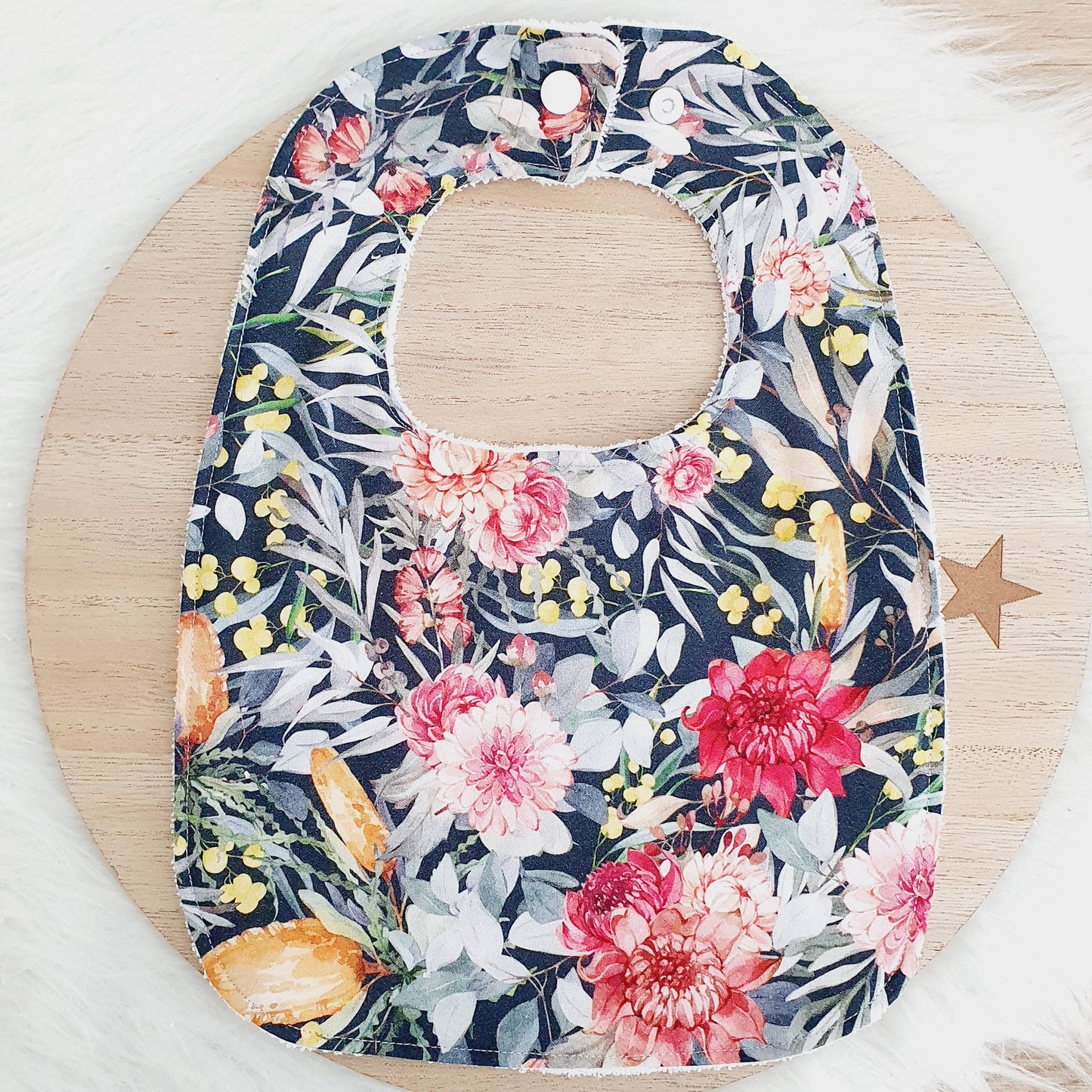 Bib, Handmade Baby Bib, Large Feeding Bib