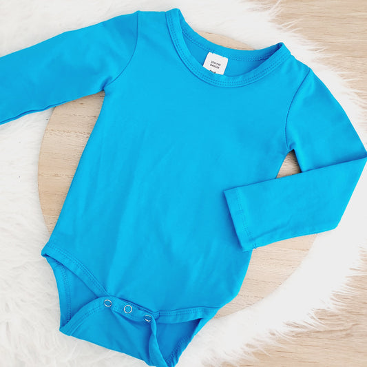 Ocean Long Sleeve Basic Bodysuit, Size 0