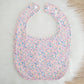 PINK SPECKLE Small Feeding Bib - Organic Bamboo Backed, Ultra Absorbent Bib