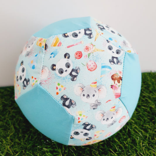 PARTY ANIMALS Balloon Ball Cover - Balloon Balls - Sensory Baby / Toddler / Kids Balloon Play - Handmade Fabric Balloon Cover