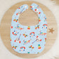 TOYS print Small Feeding Bib - Organic Bamboo Backed, Ultra Absorbent Bib