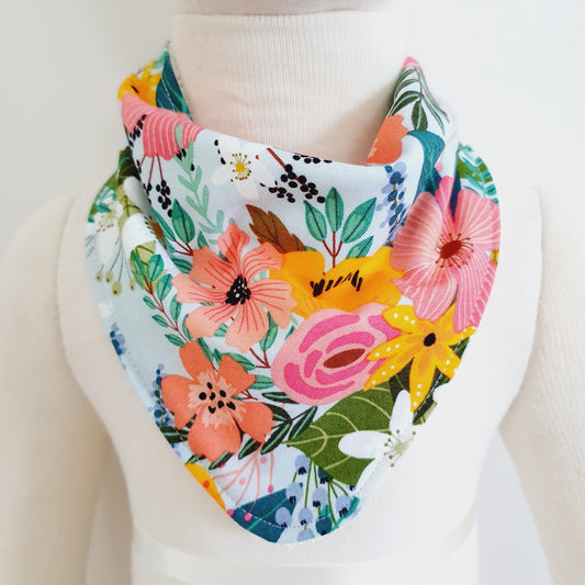 Bandana Dribble Bib - Bamboo Backed Ultra Absorbent Bib - TROPICAL FLORAL