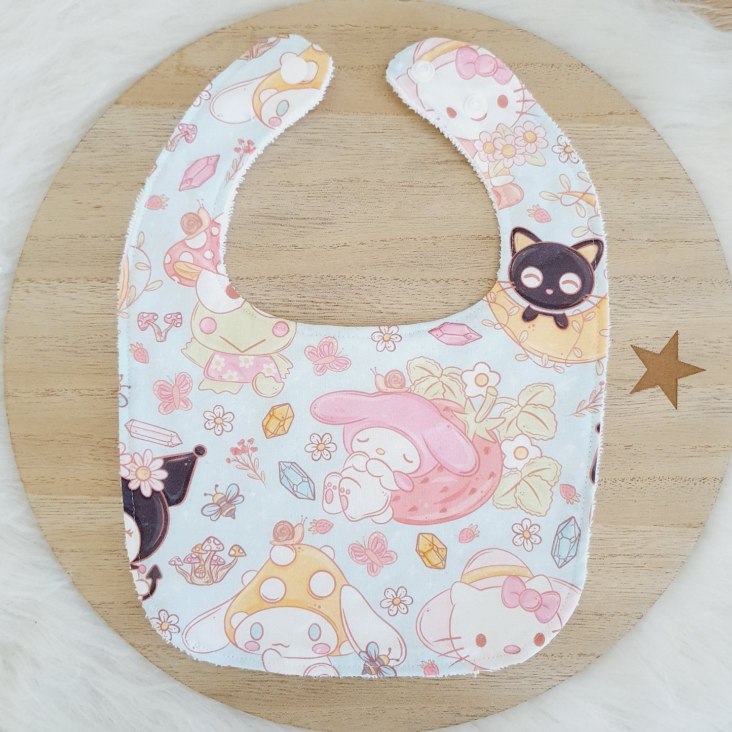 Bib, Handmade Baby Bib, Feeding Bib - Sanrio