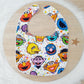 Bib, Handmade Baby Bib, Feeding Bib - Sesame Street