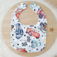 CARS print Small Feeding Bib - Organic Bamboo Backed, Ultra Absorbent Bib