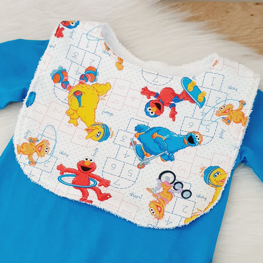 Bib, Handmade Baby Bib, Feeding Bib - Sesame Street