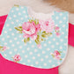 Bib, Handmade Baby Bib, Large Feeding Bib - Roses