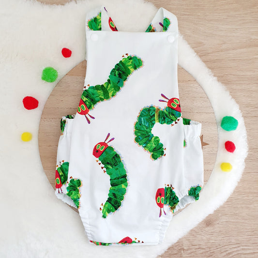 CATERPILLAR print Baby Romper, Size 1