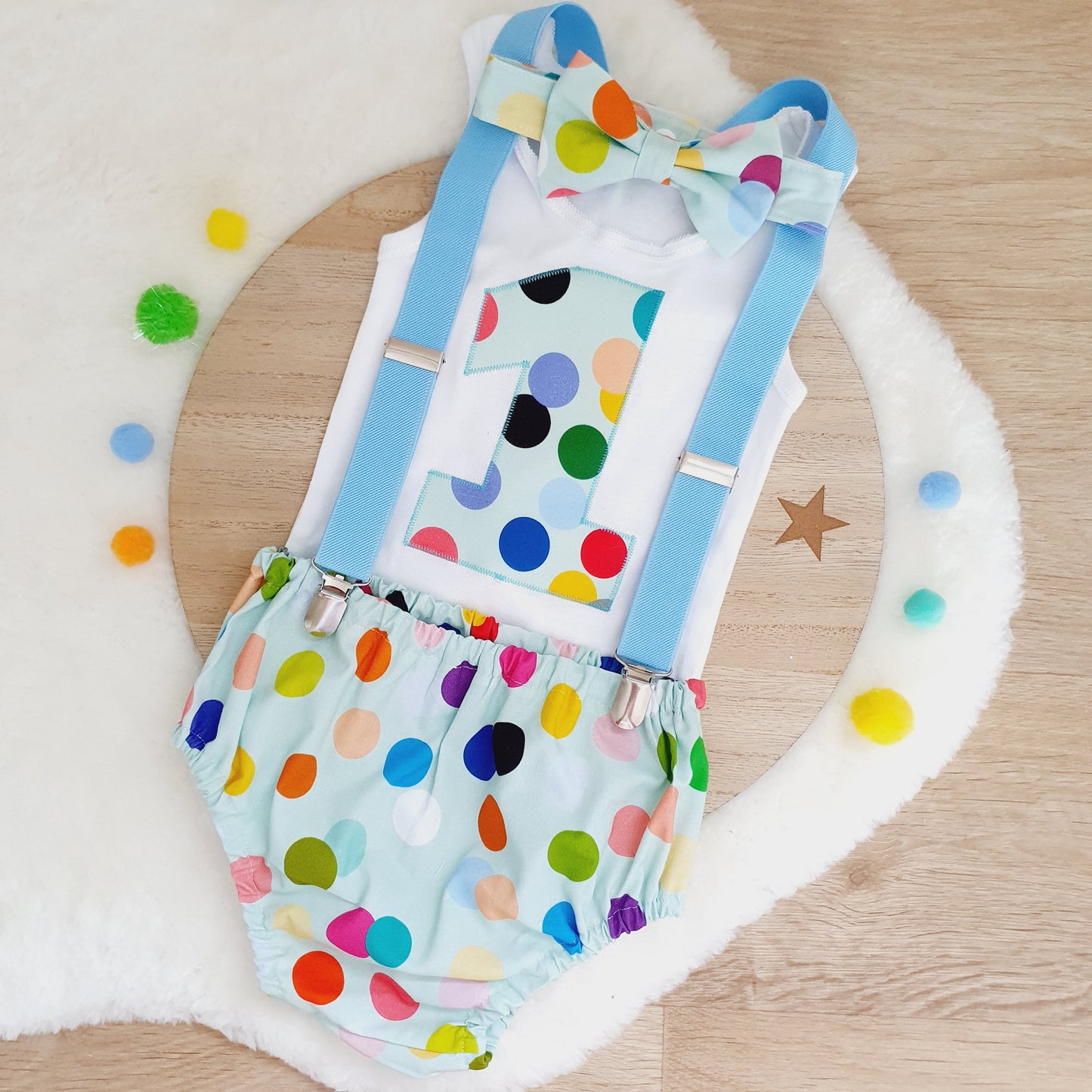 DOTTY Boys 1st Birthday Outfit, Size 1