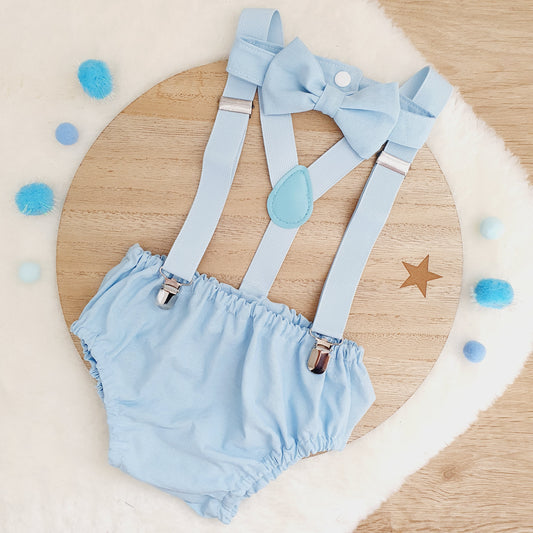 BABY BLUE Boys Cake Smash Outfit, Size 0