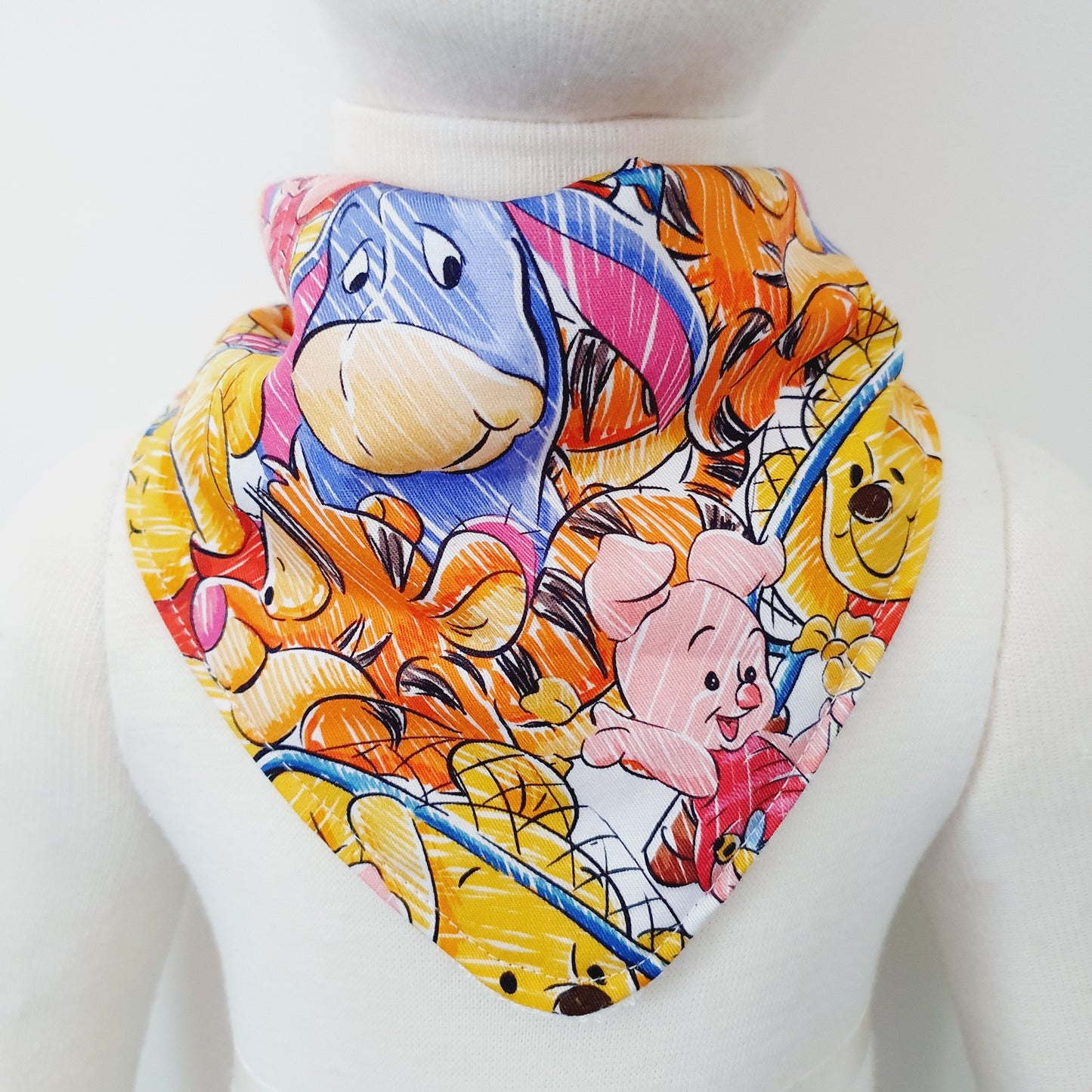 Bandana Dribble Bib - Bamboo Backed Ultra Absorbent Bib - POOH print