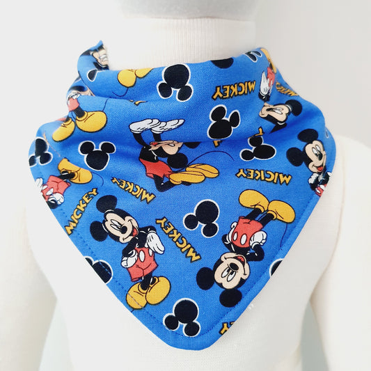 Bandana Dribble Bib - Bamboo Backed Ultra Absorbent Bib - MOUSE print