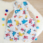 SESAME STREET print Overalls, Baby Overalls, Short Leg Romper, Size 1