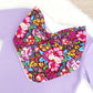 FLORAL print Bandana Dribble Bib - Bamboo Backed Ultra Absorbent Bib