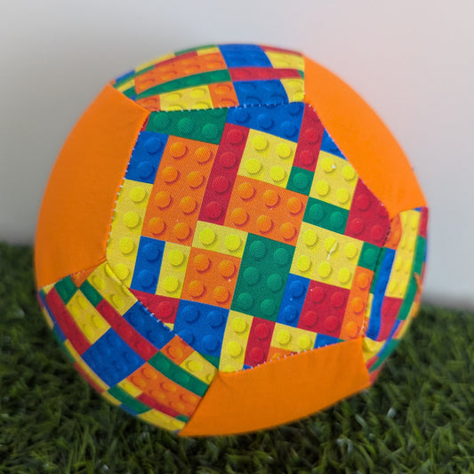 BLOCKS print Balloon Ball Cover - Balloon Balls - Sensory Baby / Toddler / Kids Balloon Play - Handmade Fabric Balloon Cover