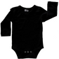 Black Long Sleeve Basic Bodysuit, Size 1