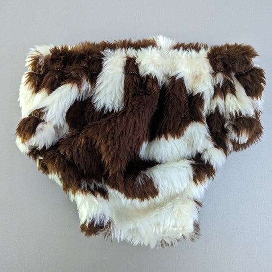 FAUX FUR - Fake Animal Hair Baby Nappy Cover, Size 1 (12-24 months)